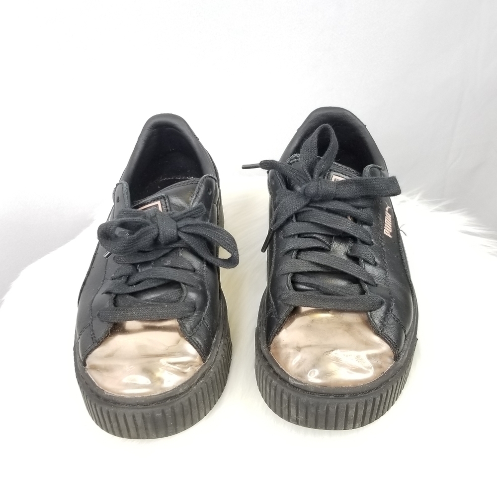 PUMA Basket Platform Metallic Sneakers 6.5 - Picture 3 of 8